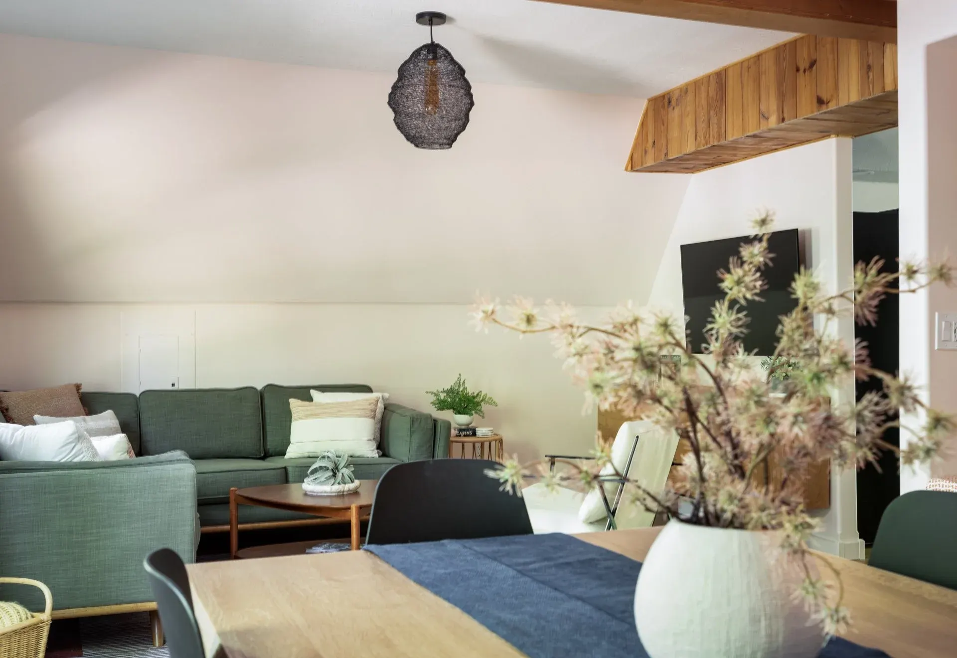 Cozy corner perfect for reading or relaxing at Roost A-Frame