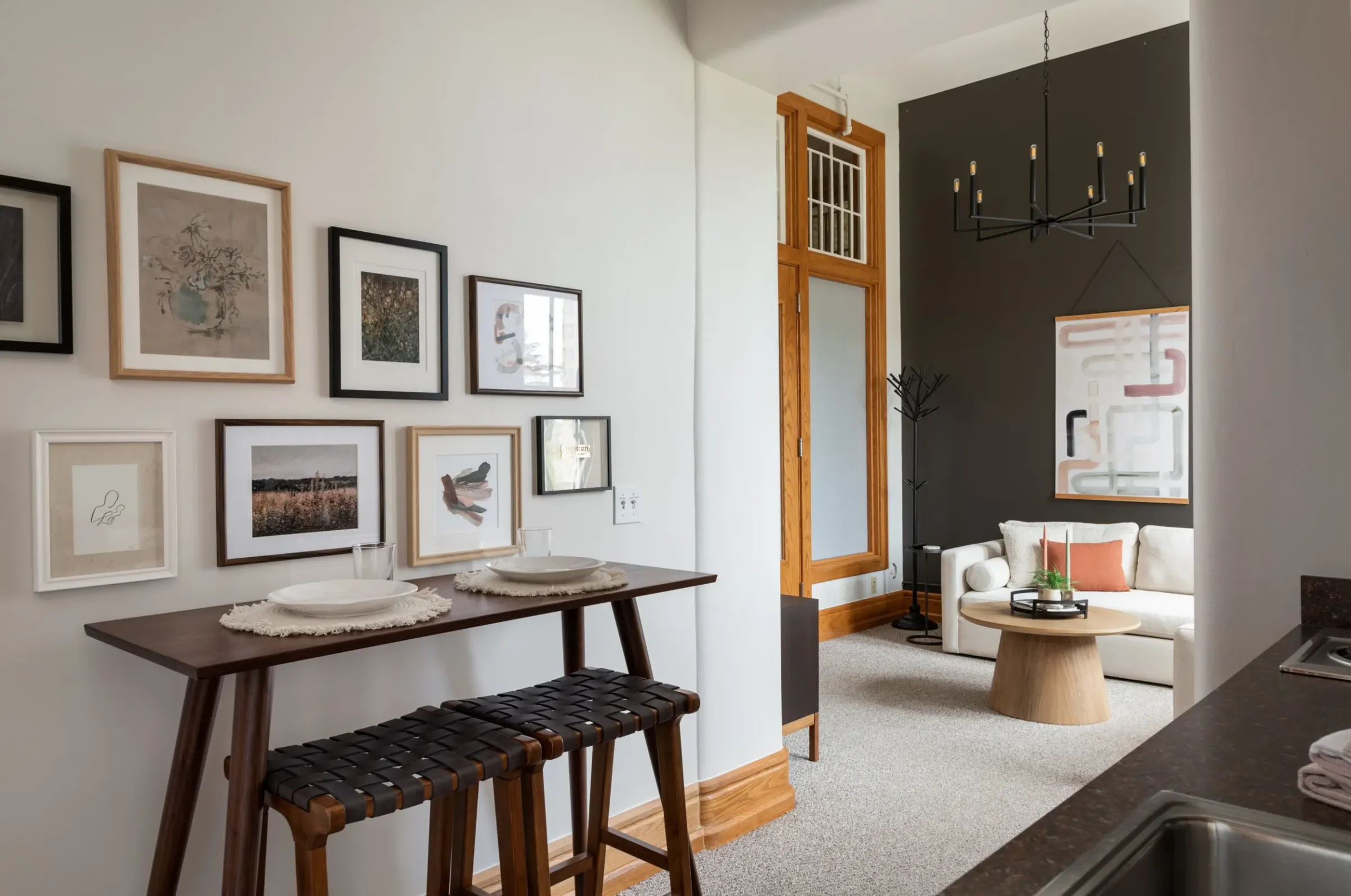 Thoughtfully chosen details and local artwork at Historic Hearth