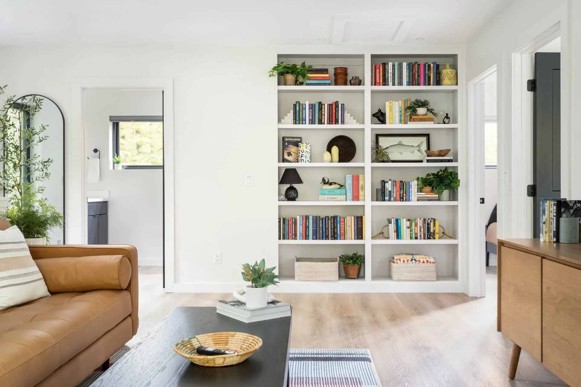 Beautifully styled interior space at The Holiday House in East Bay, Traverse City